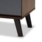 Baxton Studio Roldan Modern and Contemporary Two-Tone Walnut and Grey Finished Wood 3-Drawer Bedroom Chest 180-11204-Zoro - alternate 2